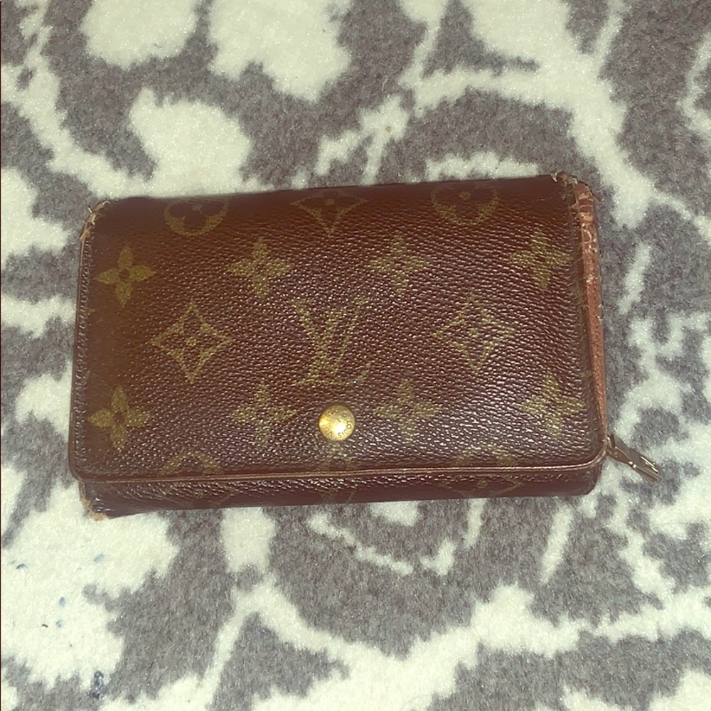 Auth LOUIS VUITTON Monogram Tresor Wallet Purse